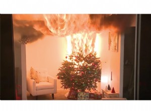 Los bomberos advierten con qué facilidad un árbol de Navidad seco puede incendiarse 