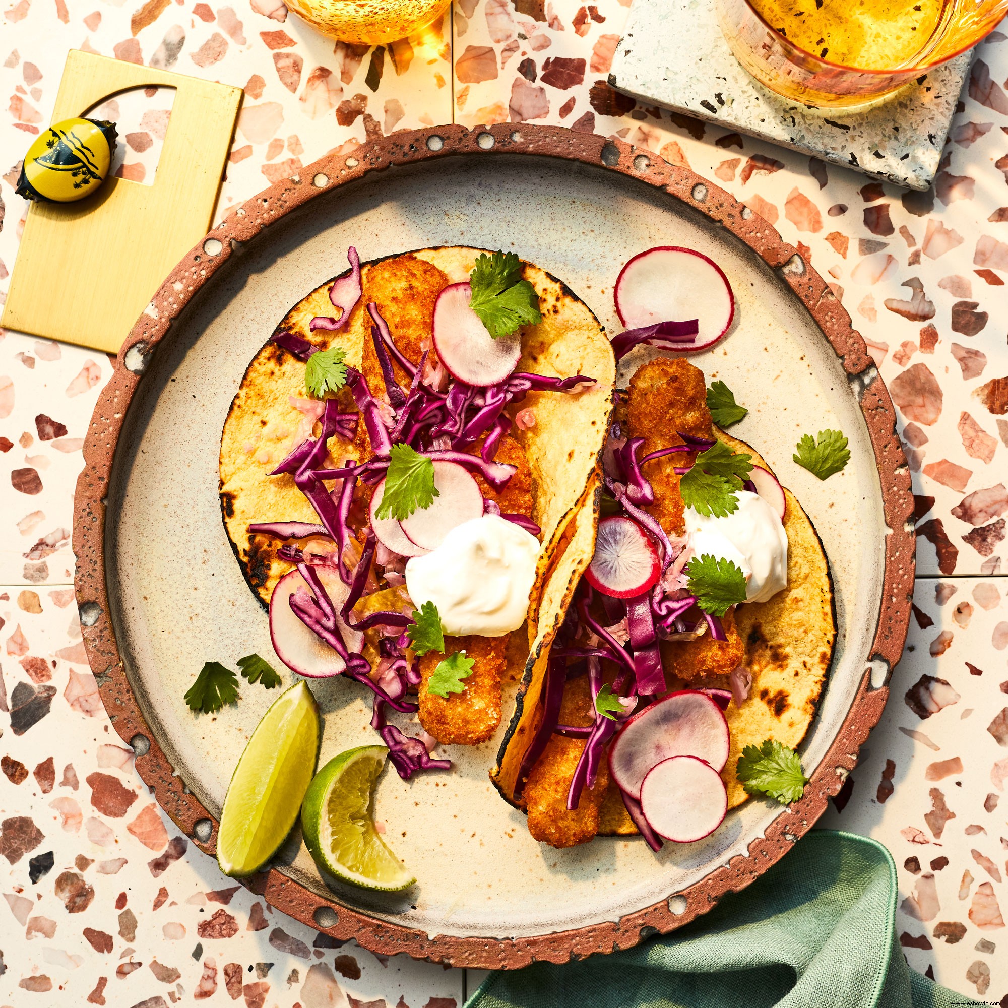 Tacos de palitos de pescado 