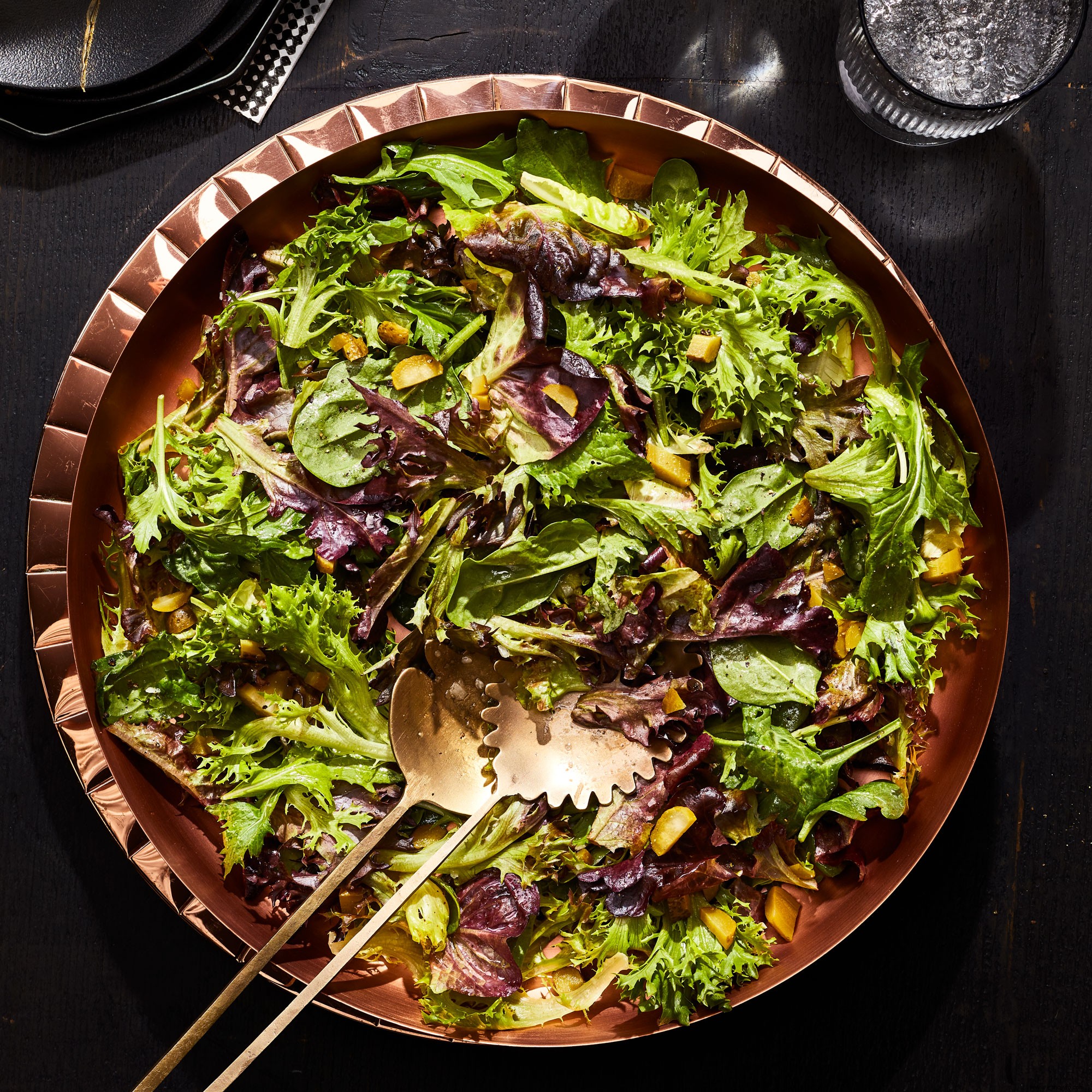 Ensalada Verde Con Vinagreta De Cornichon 