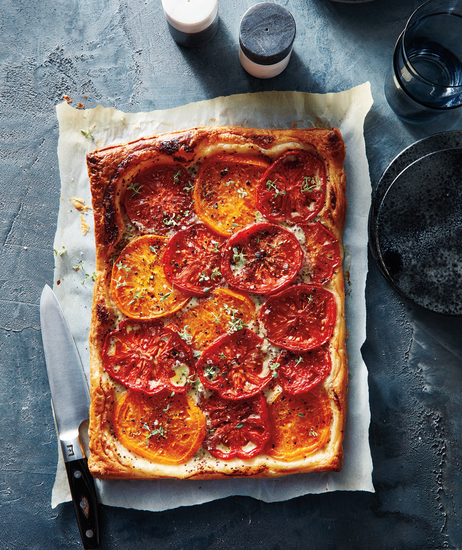 Tarta De Tomate Con Créme Fraîche De Mostaza 