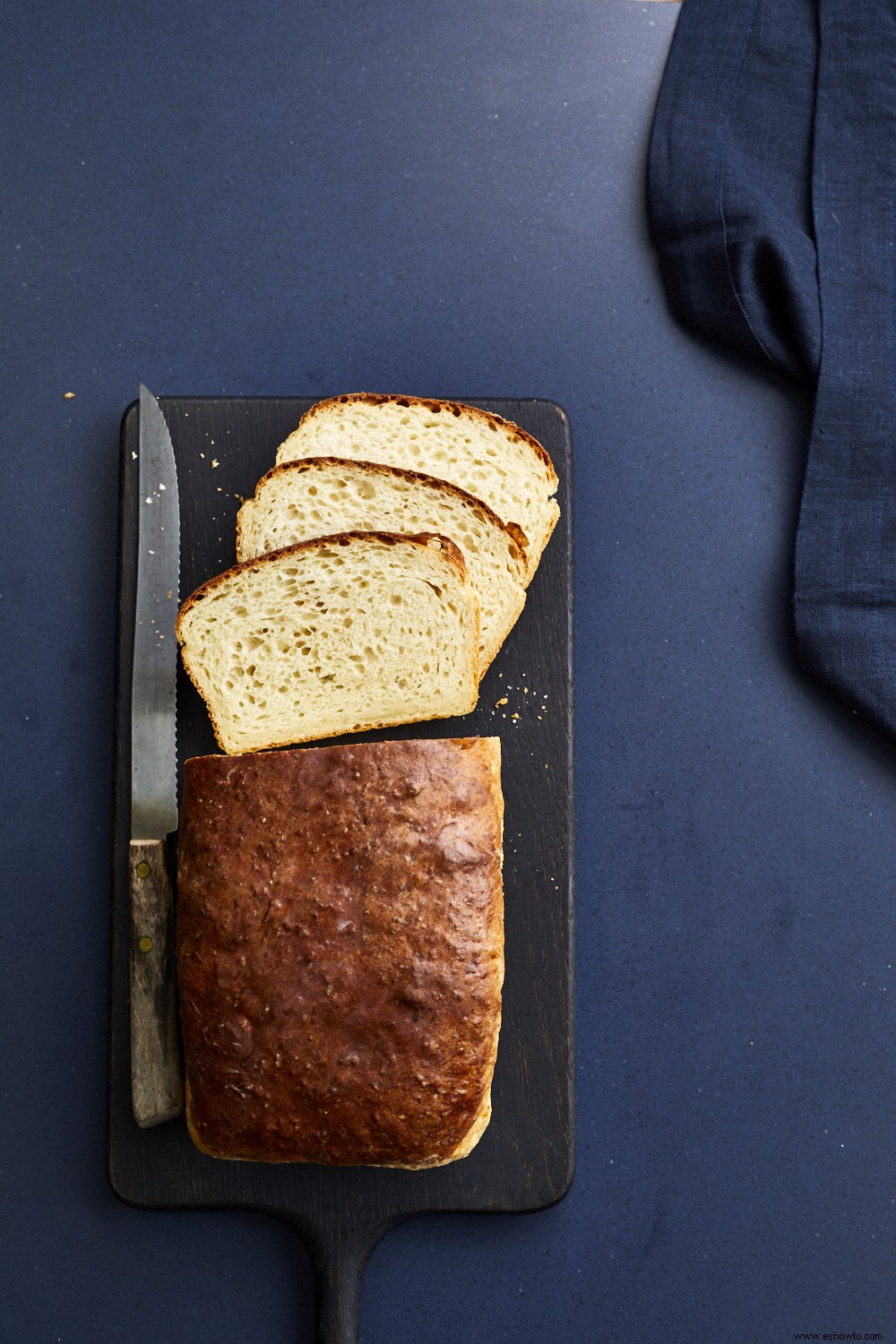 Pan de sándwich sin amasar 