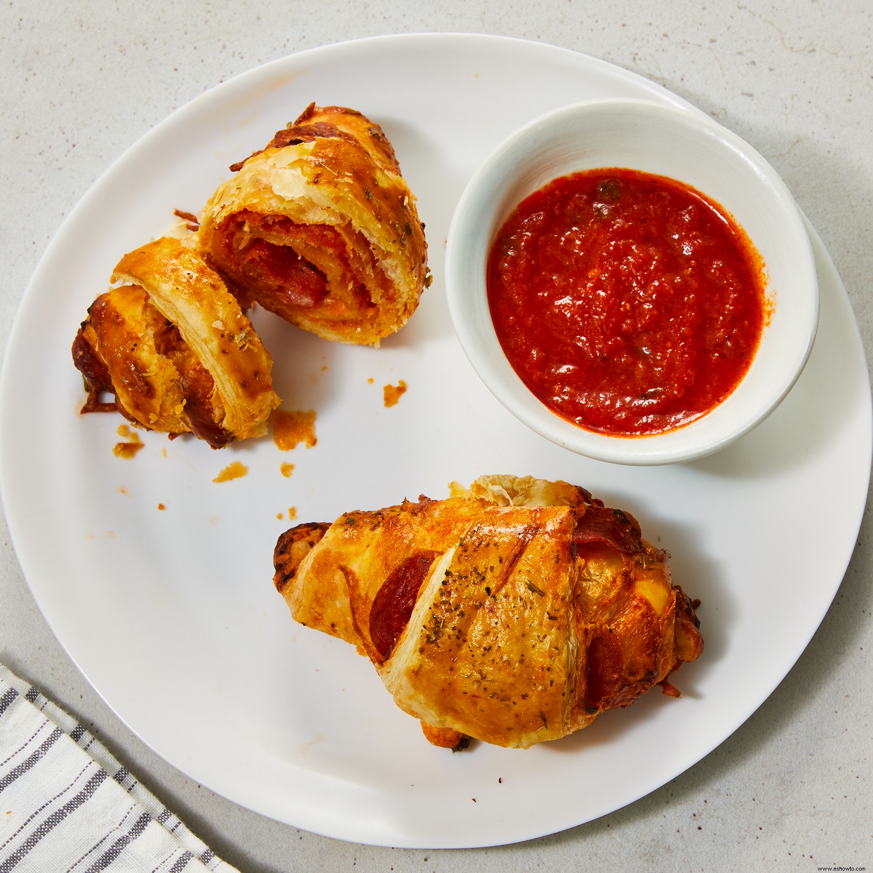 Croissants de pizza 