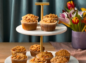 Muffins Streusel De Jengibre Y Melocotón 