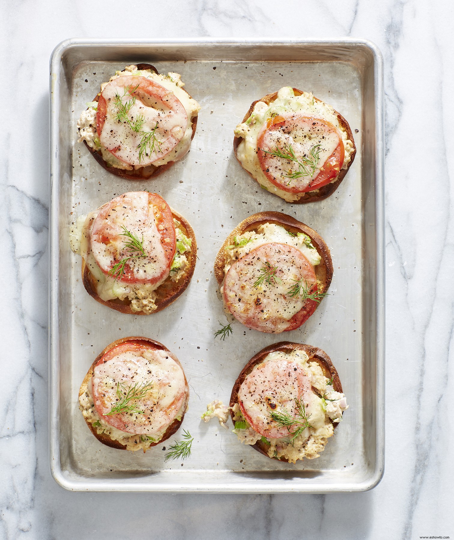 Hoja Pan Inglés Muffin Derretidos De Atún 