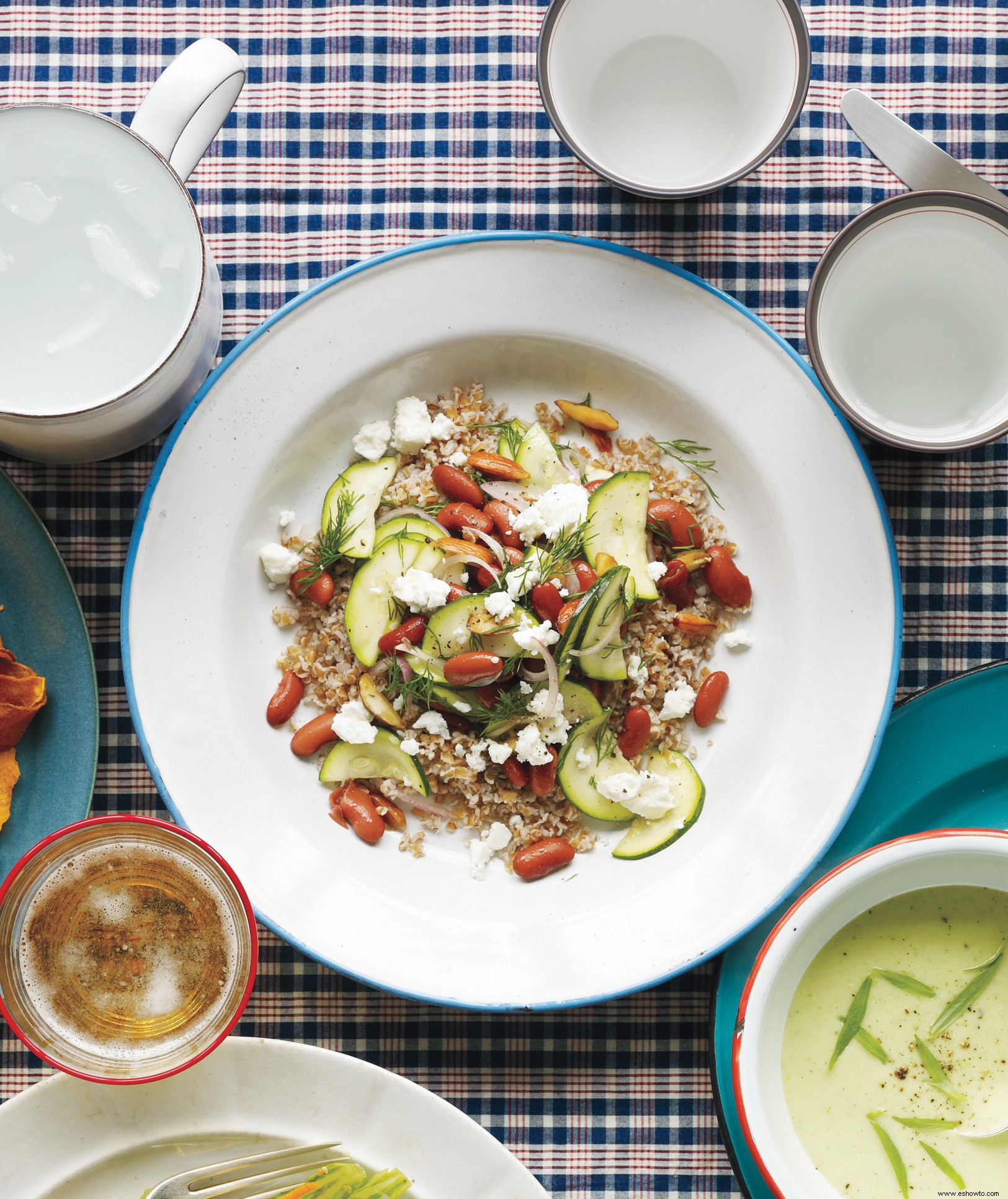 Ensalada De Calabacín Y Frijoles Con Bulgur 