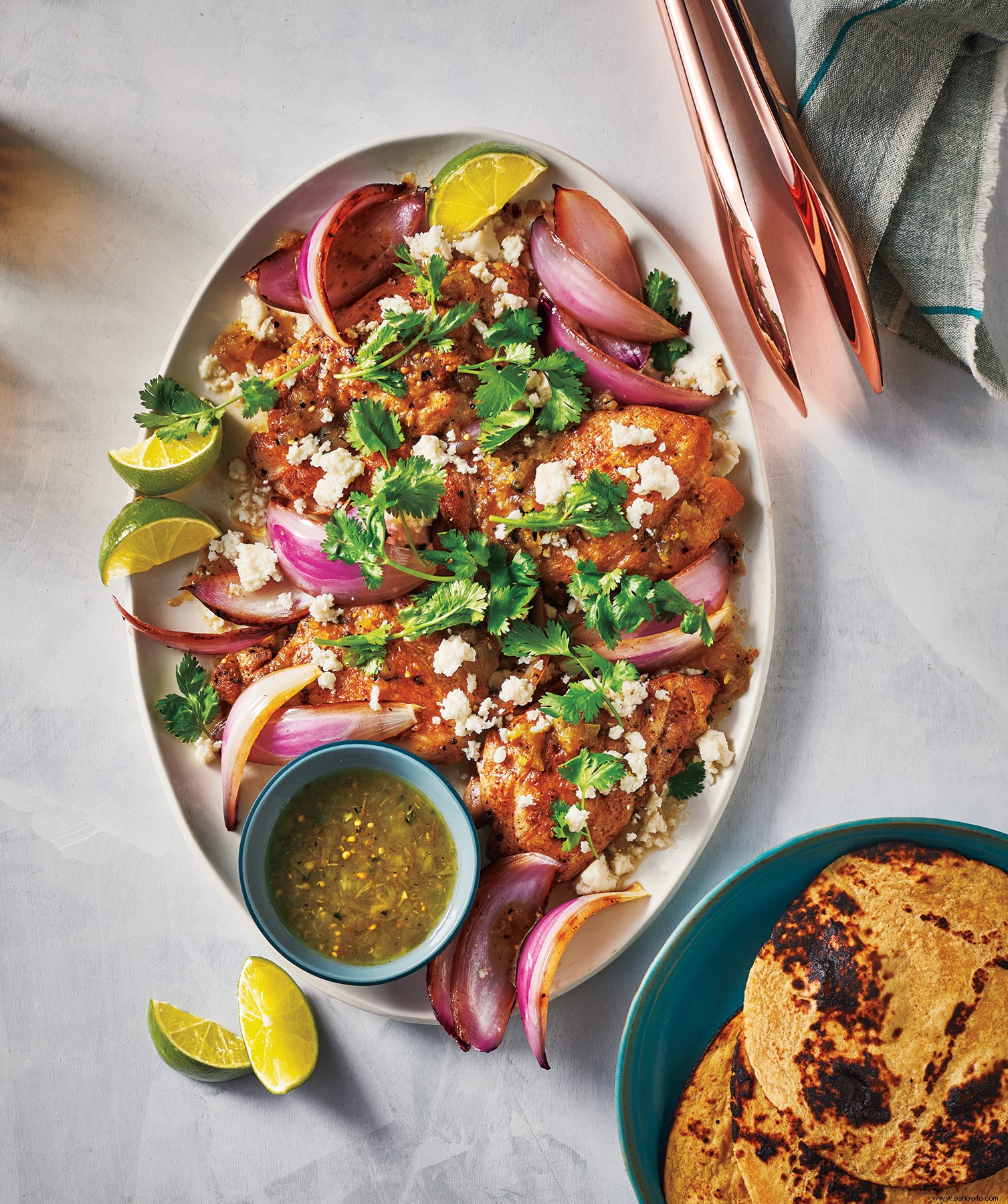 Muslos De Pollo A La Plancha Con Salsa Verde 