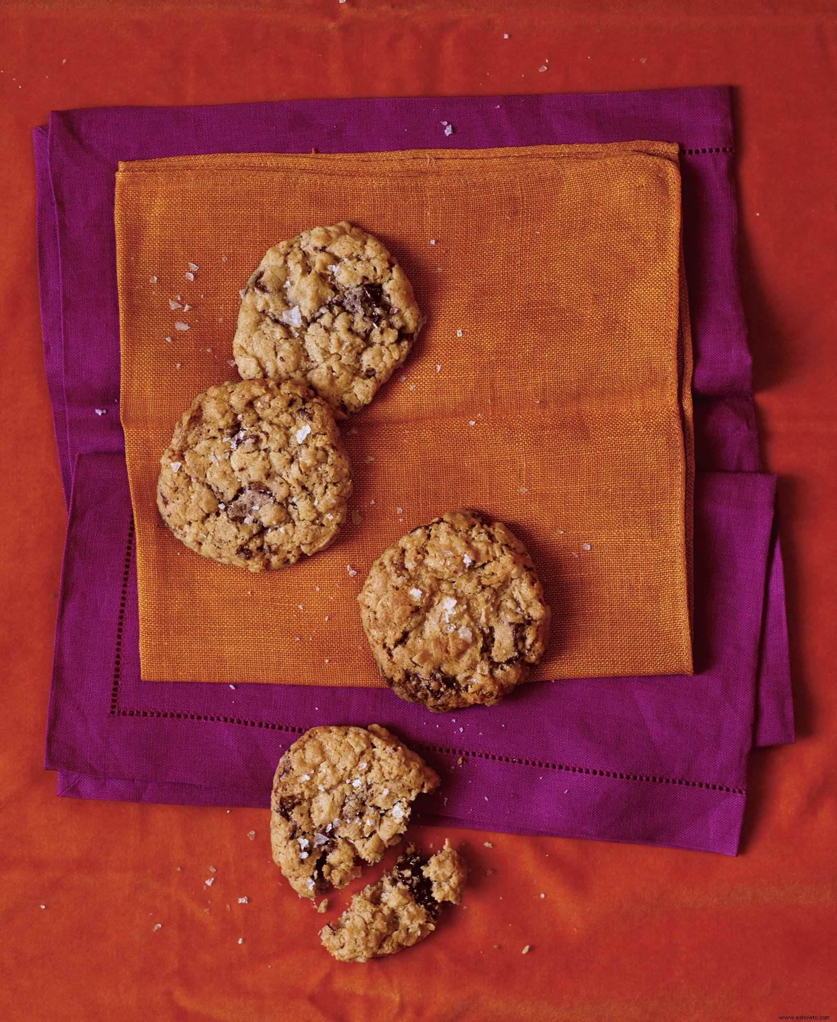 Galletas De Avena Saladas Con Chocolate Negro 