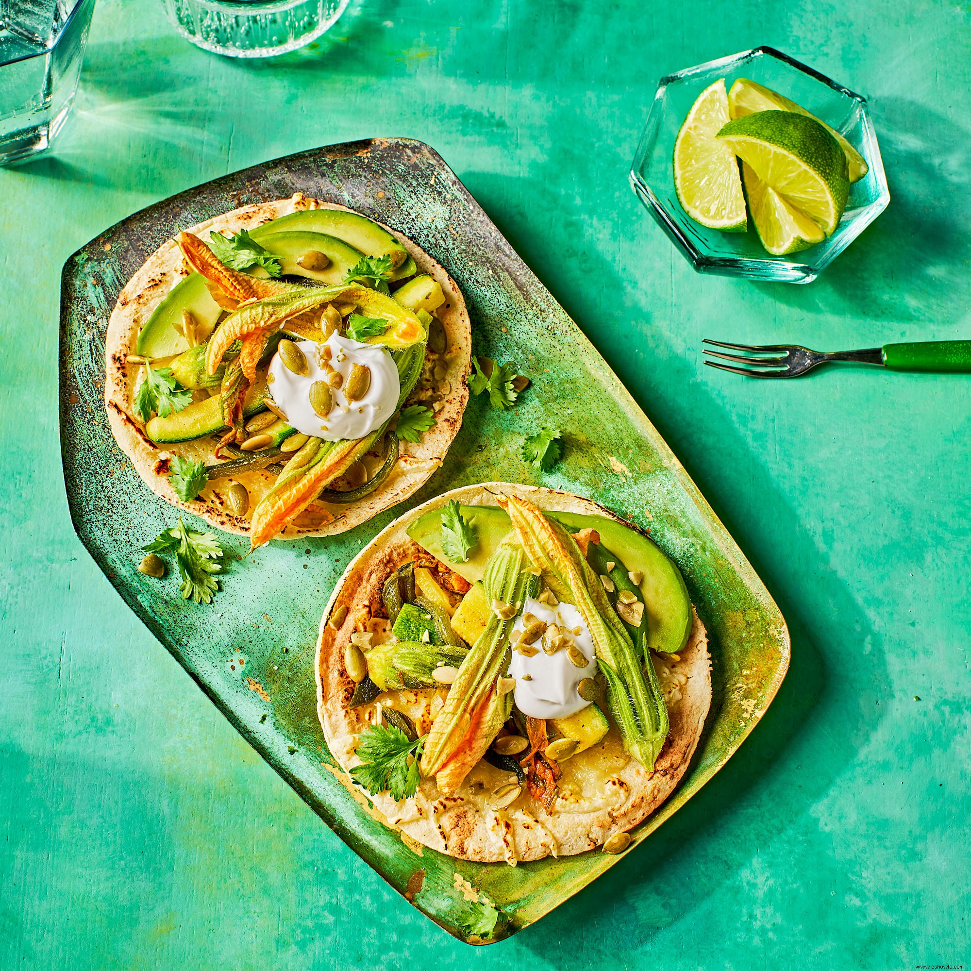 Tacos de flor de calabaza 