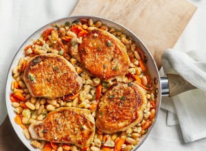 Chuletas de Cerdo con Frijoles Cannellini a la Sartén: Receta Rápida Inspirada en Cassoulet
