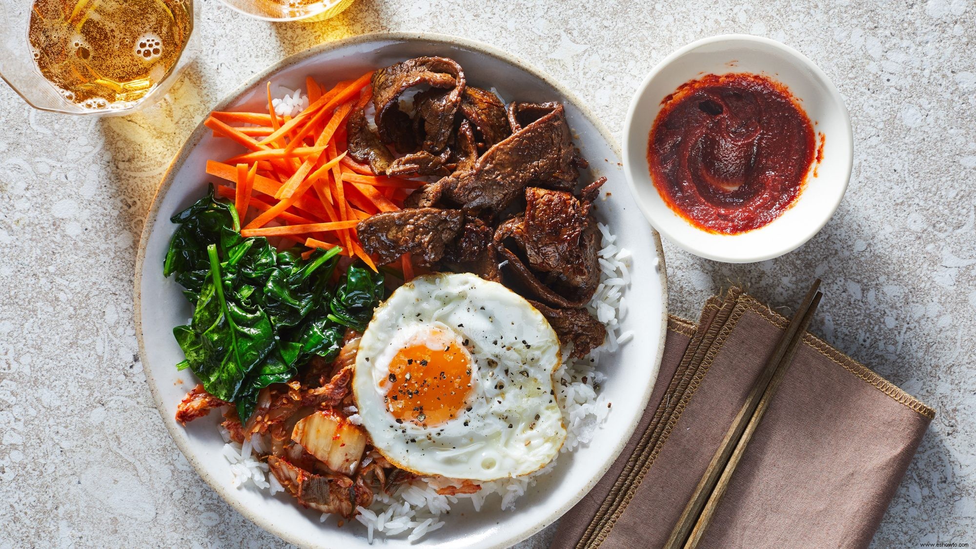 Tazones Bibimbap de Steak House 