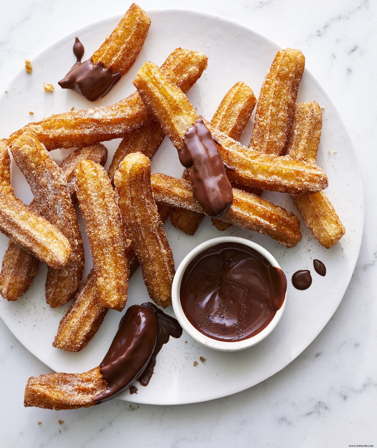 Churros con salsa de chocolate 