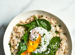 Avena Salada Con Espinacas Y Huevos Escalfados 