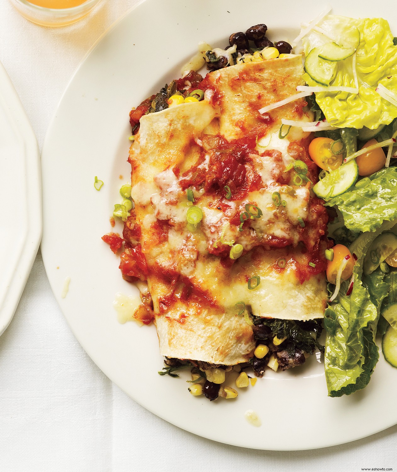 Enchiladas De Frijoles Y Espinacas En Olla De Cocción Lenta 