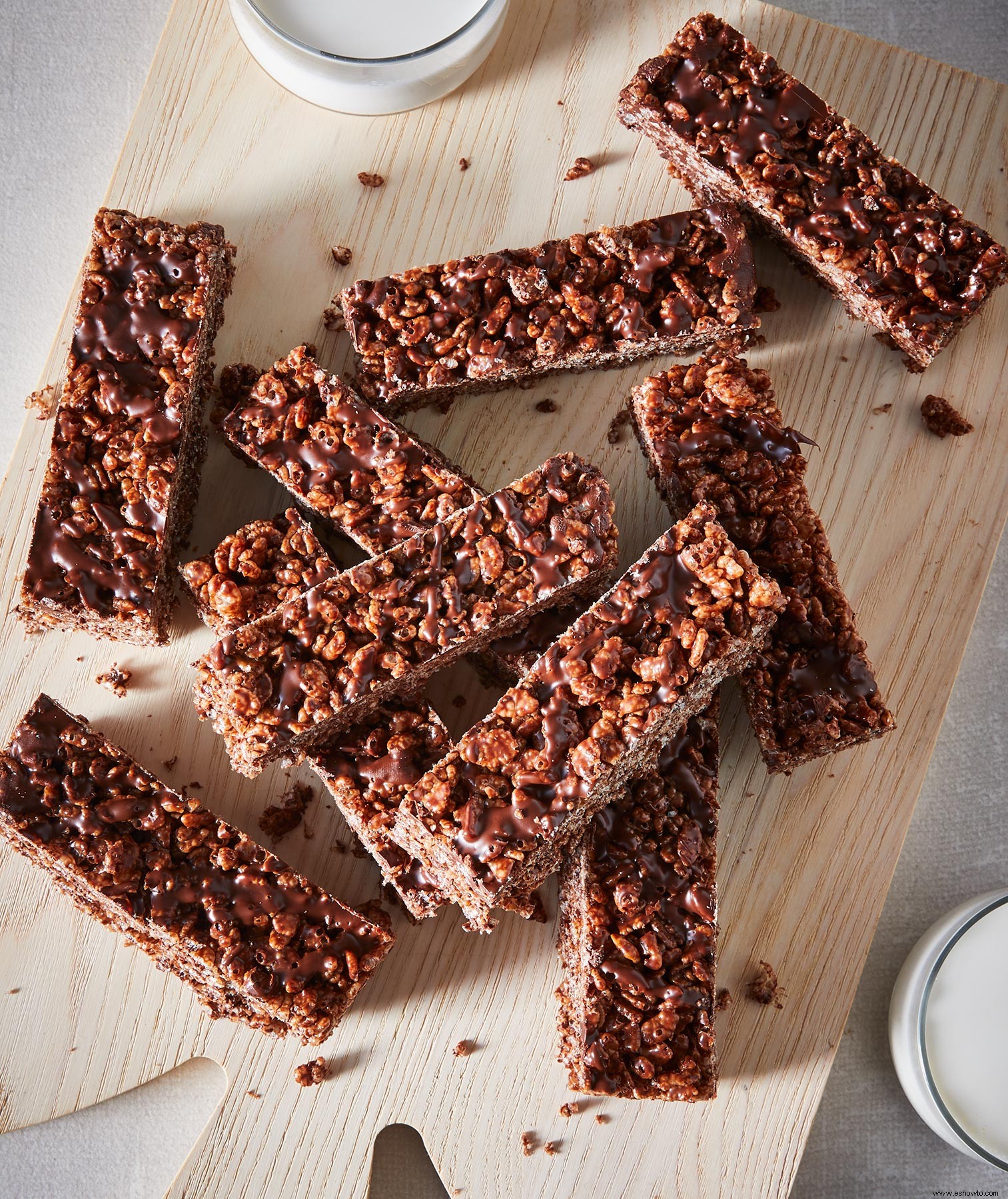 Golosinas crujientes de arroz con chocolate 