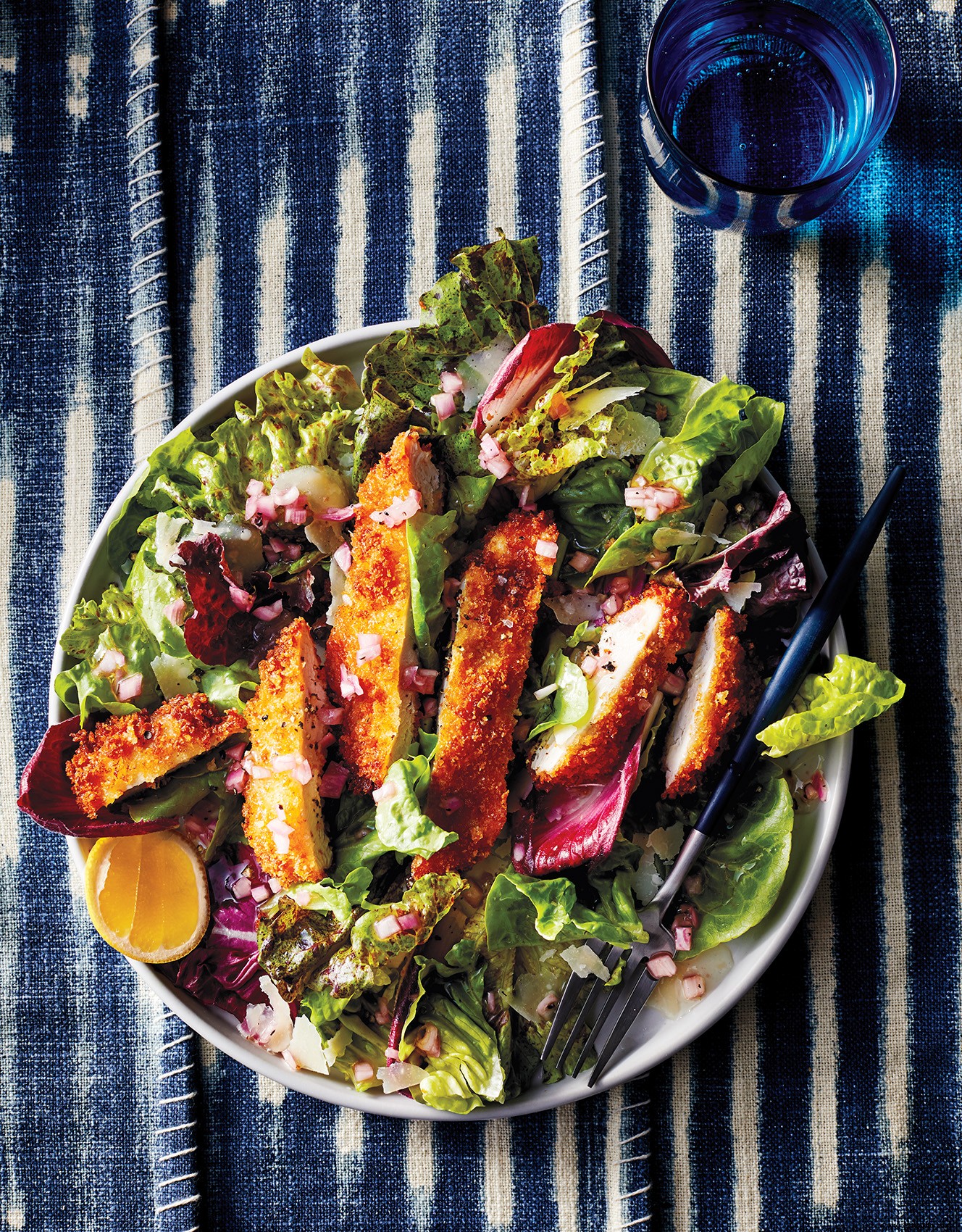 Chuletas De Pollo Crujientes Con Ensalada Crujiente 