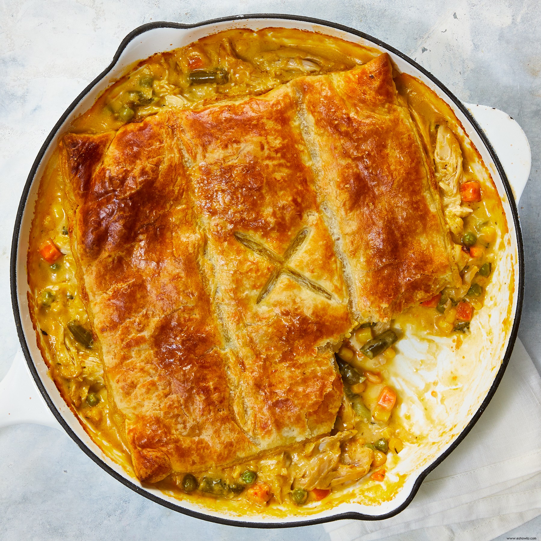 Pastel de pollo rápido y fácil 