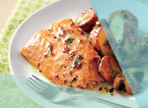 Salmón Asado con Patatas y Champiñones en Bandeja: Receta Fácil y Saludable en 40 Minutos