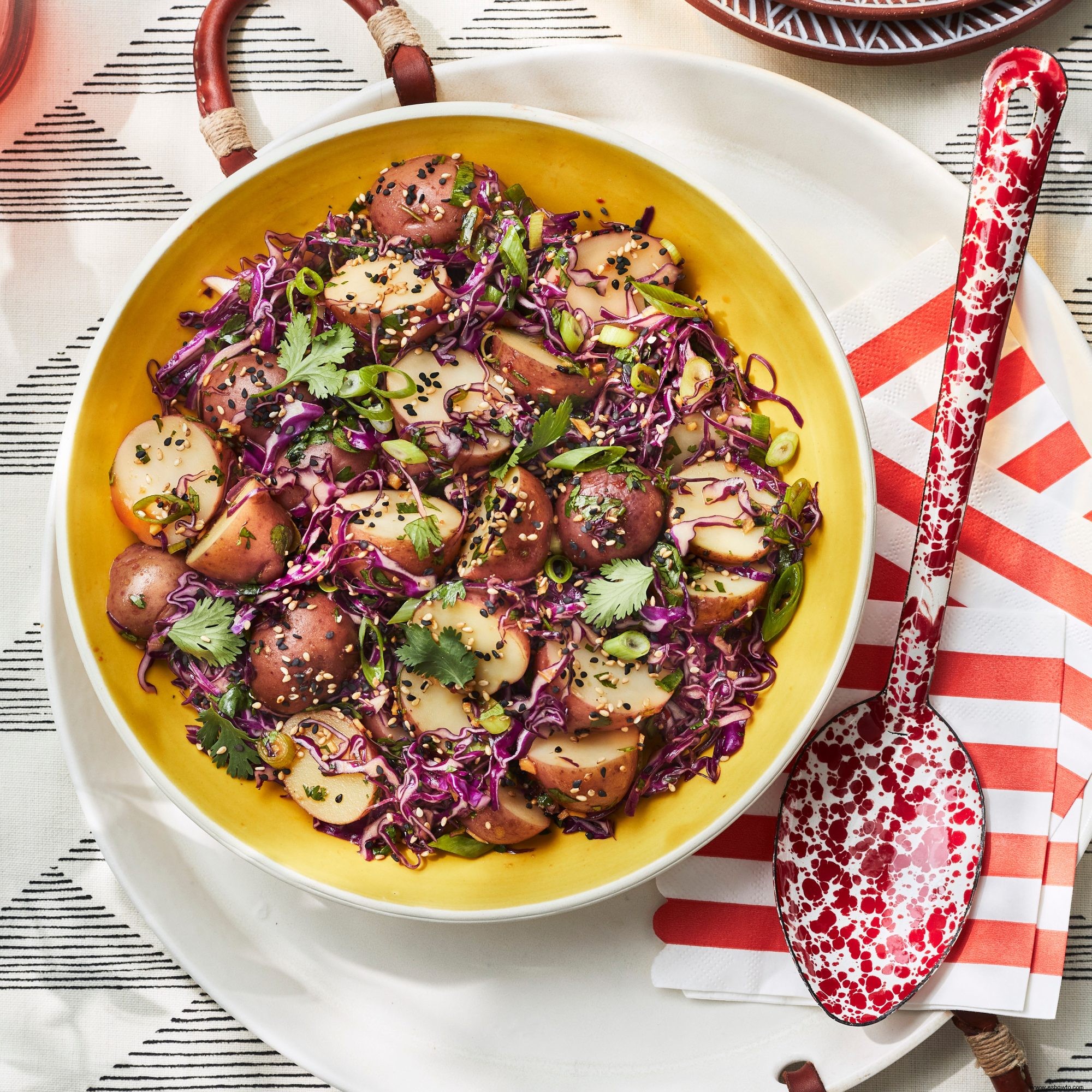 Ensalada De Papas Con Sésamo Y Jengibre 