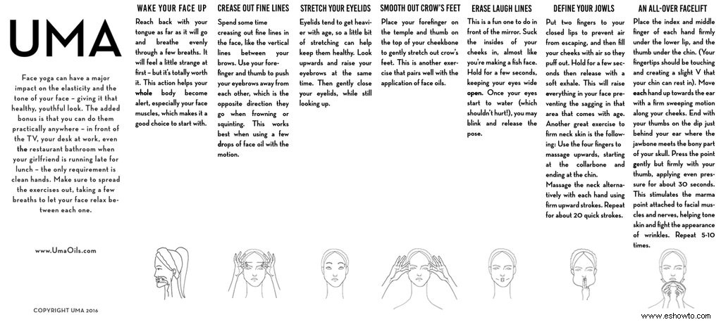 Cómo hacer yoga facial para una tez más esculpida, firme y brillante 
