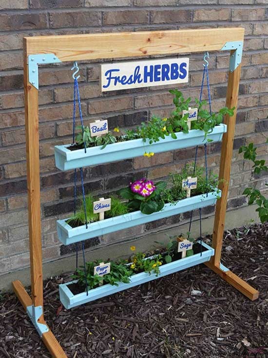 9 jardines verticales de bricolaje para mejores hierbas 