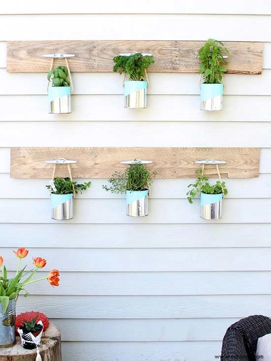 9 jardines verticales de bricolaje para mejores hierbas 