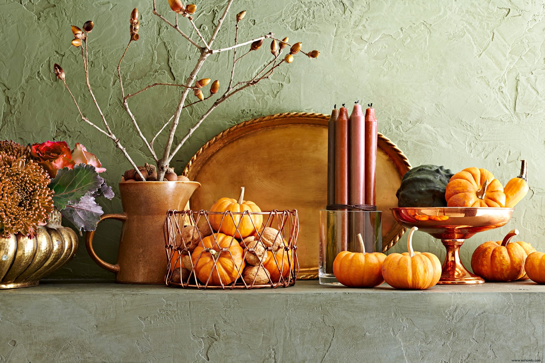 12 ideas de decoración de repisa de otoño para una chimenea festiva 