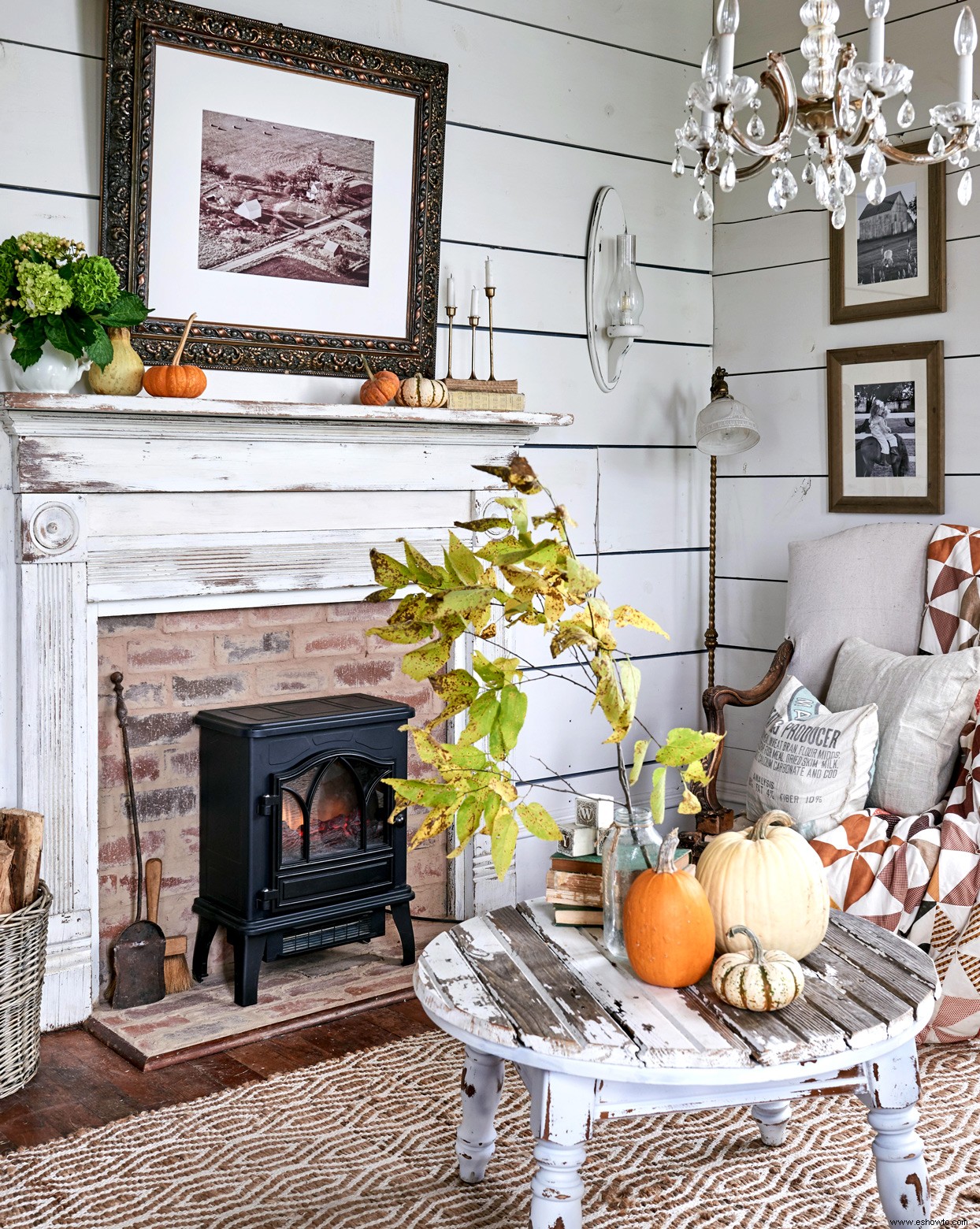 12 ideas de decoración de repisa de otoño para una chimenea festiva 