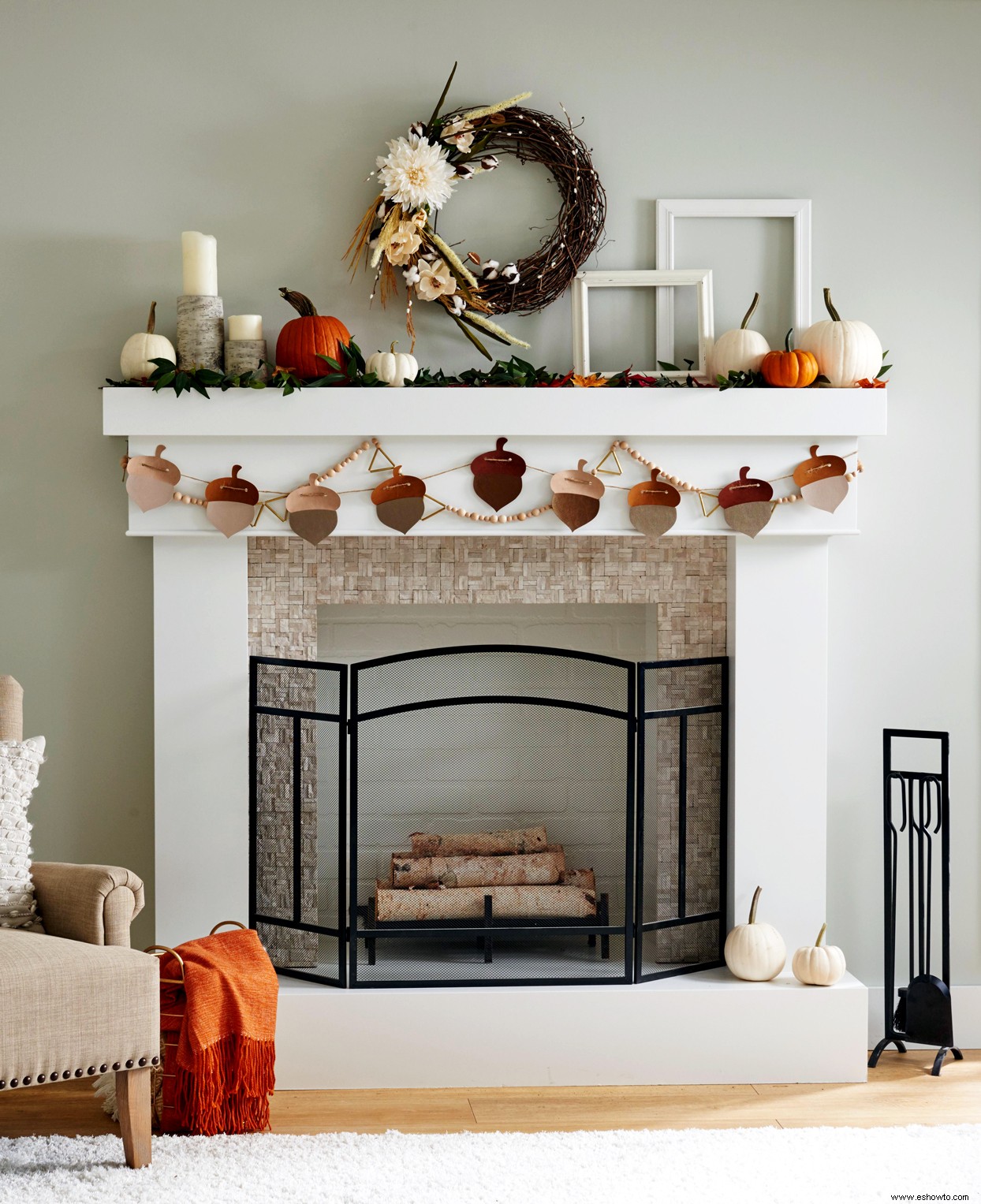 12 ideas de decoración de repisa de otoño para una chimenea festiva 