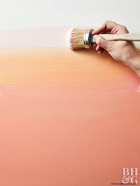 Cómo pintar un tratamiento de pared inspirado en un atardecer 