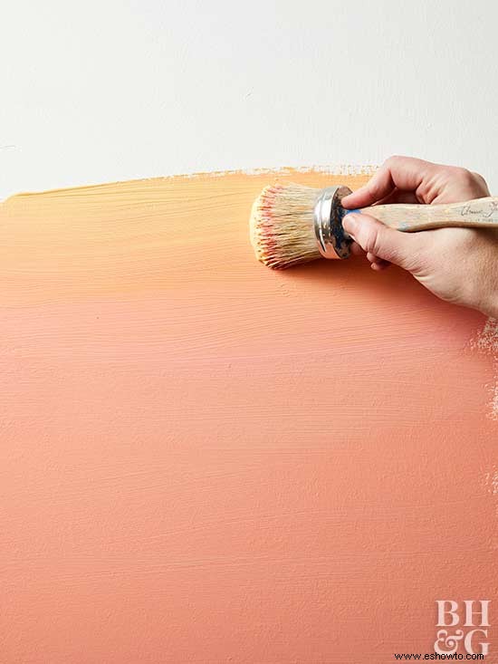 Cómo pintar un tratamiento de pared inspirado en un atardecer 