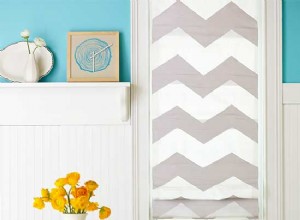 Cómo pintar un patrón chevron en una sombra romana: guía paso a paso