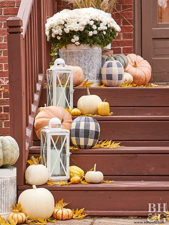 Esta exhibición de puerta de Halloween llena de calabazas es simplemente adorable 