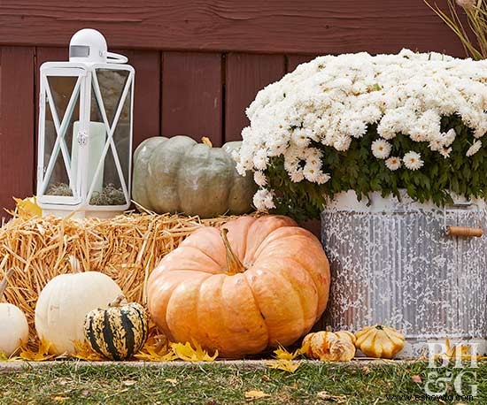 Esta exhibición de puerta de Halloween llena de calabazas es simplemente adorable 