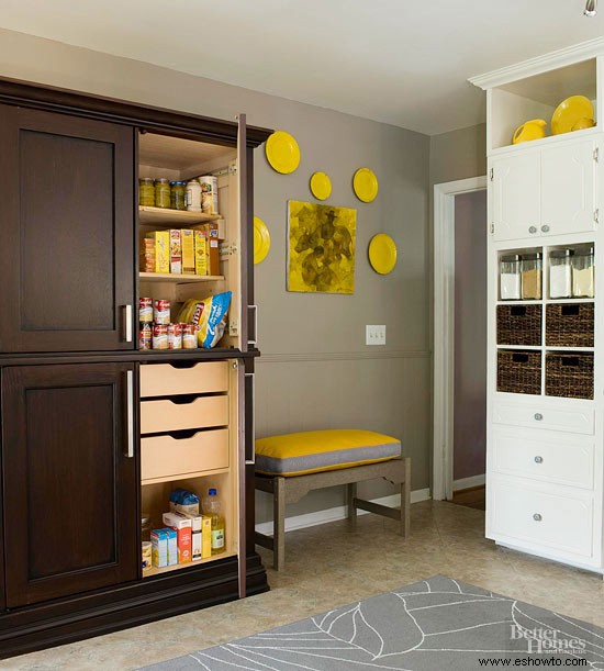 Soluciones de organización de gabinetes de despensa pequeños y grandes para su cocina 