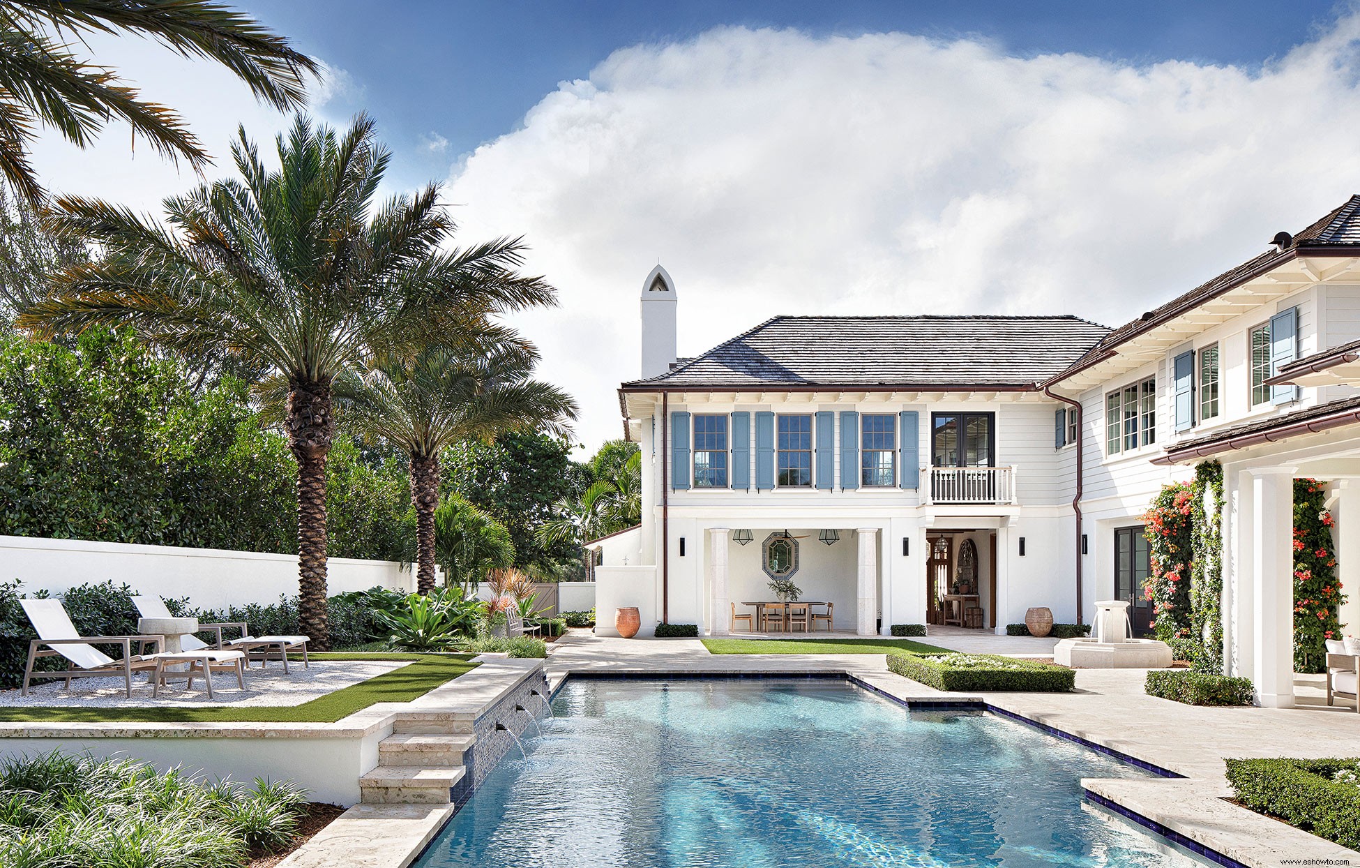 Influencias globales enriquecen esta casa de Florida con estilo tropical 