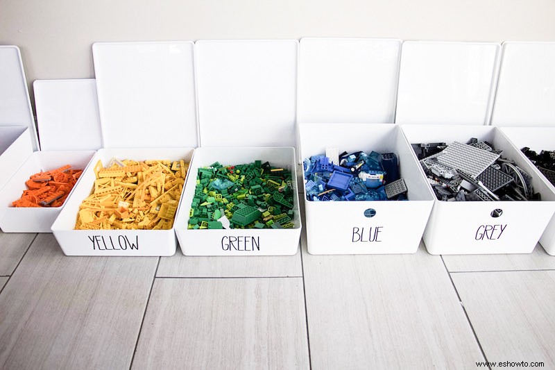 Cómo organizar los ladrillos LEGO por color, conjunto o tipo 