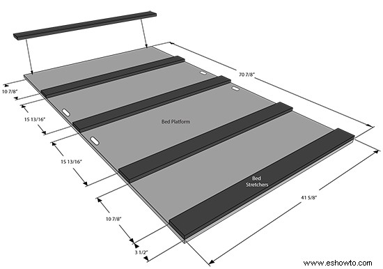 Esta cama con plataforma de bricolaje resolverá todos sus problemas de almacenamiento 