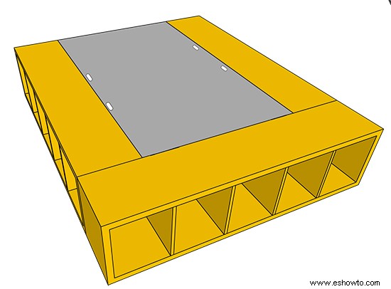 Esta cama con plataforma de bricolaje resolverá todos sus problemas de almacenamiento 