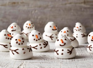 Muñecos de nieve de merengue 