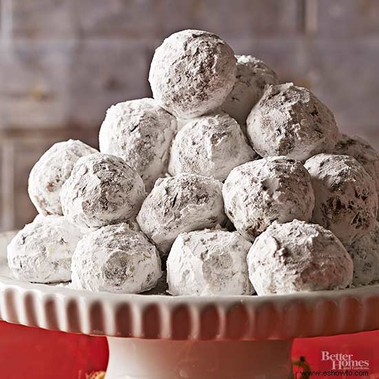 Galletas de bolas de nieve de chocolate 