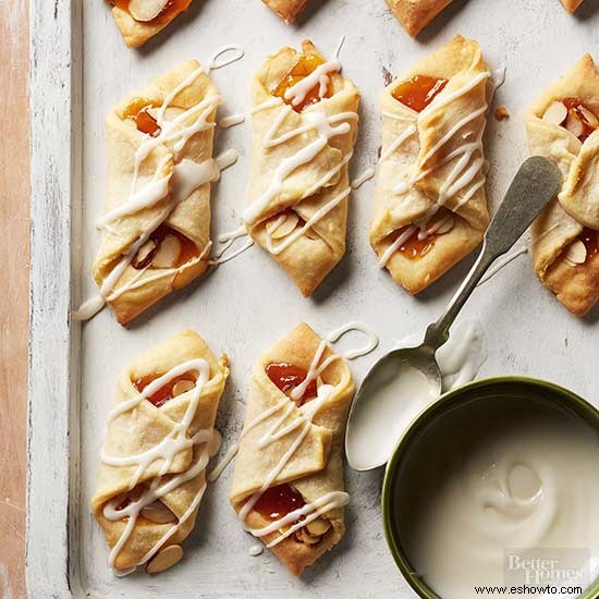 Kolaches de albaricoque y almendras 