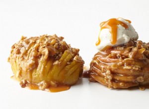 Manzanas o peras Hasselback 