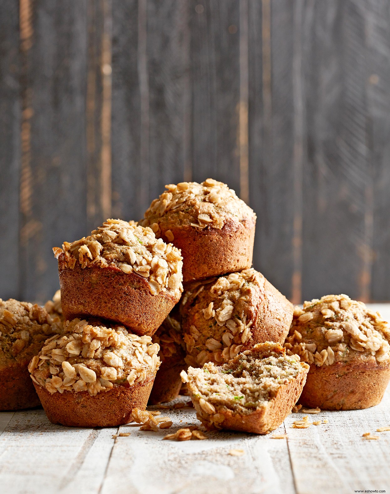 Muffins De Calabacín Y Plátano Y Linaza 