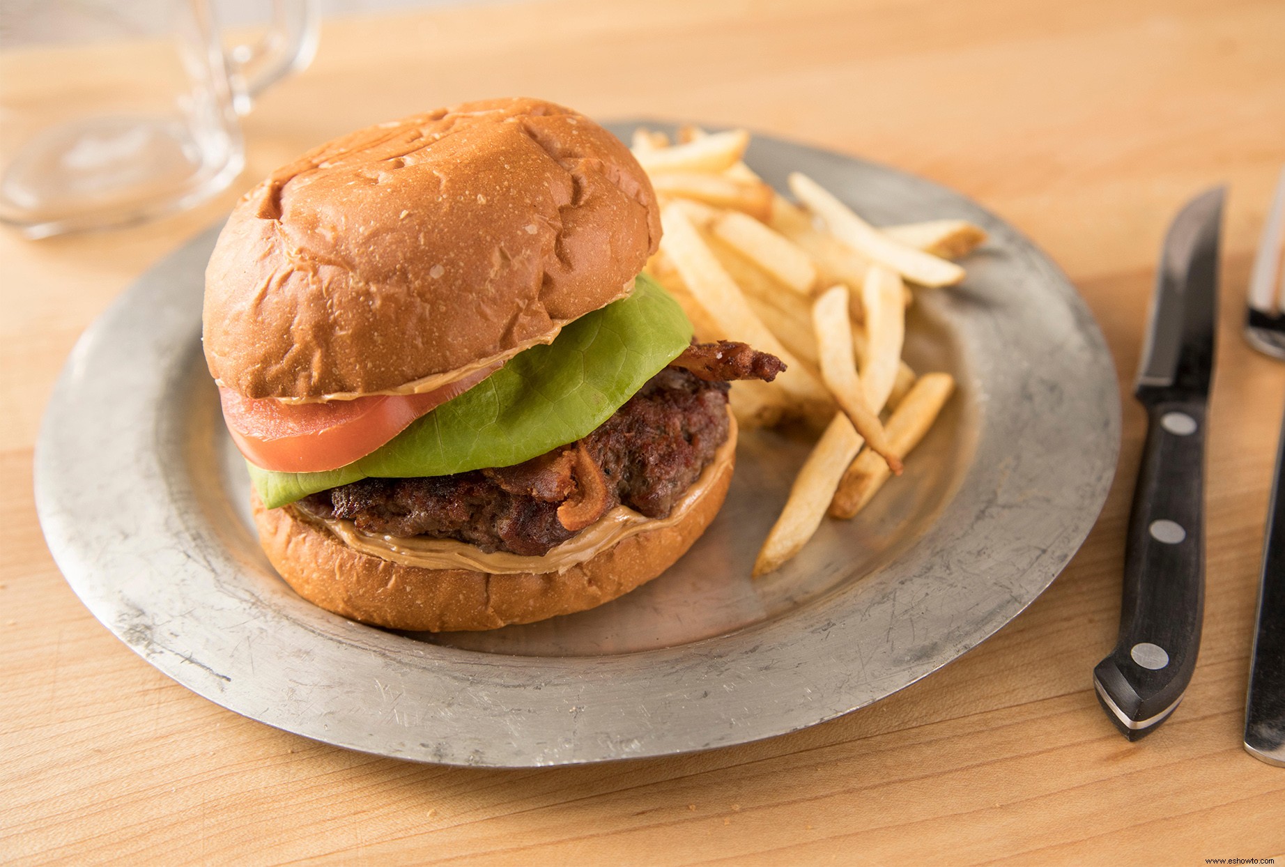 Hamburguesa de mantequilla de maní 