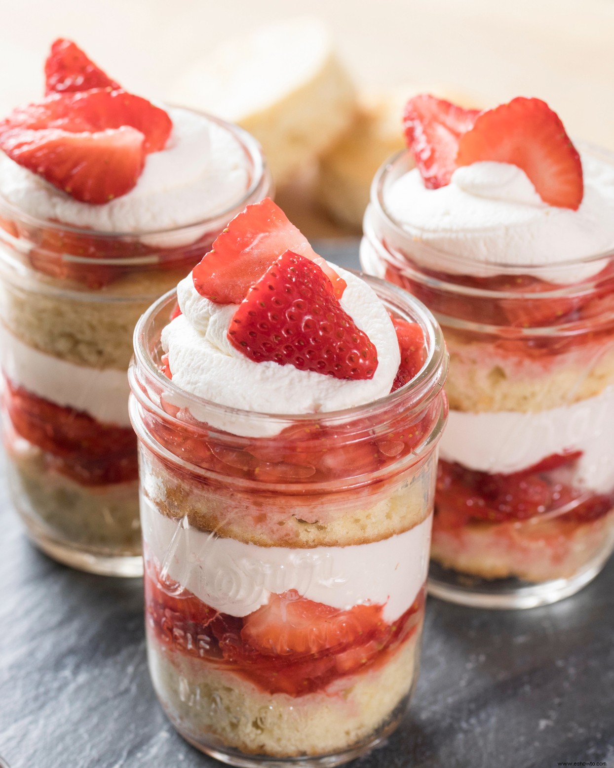 Parfaits de Tarta de Fresa 