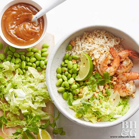 Tazones De Camarones Y Arroz 