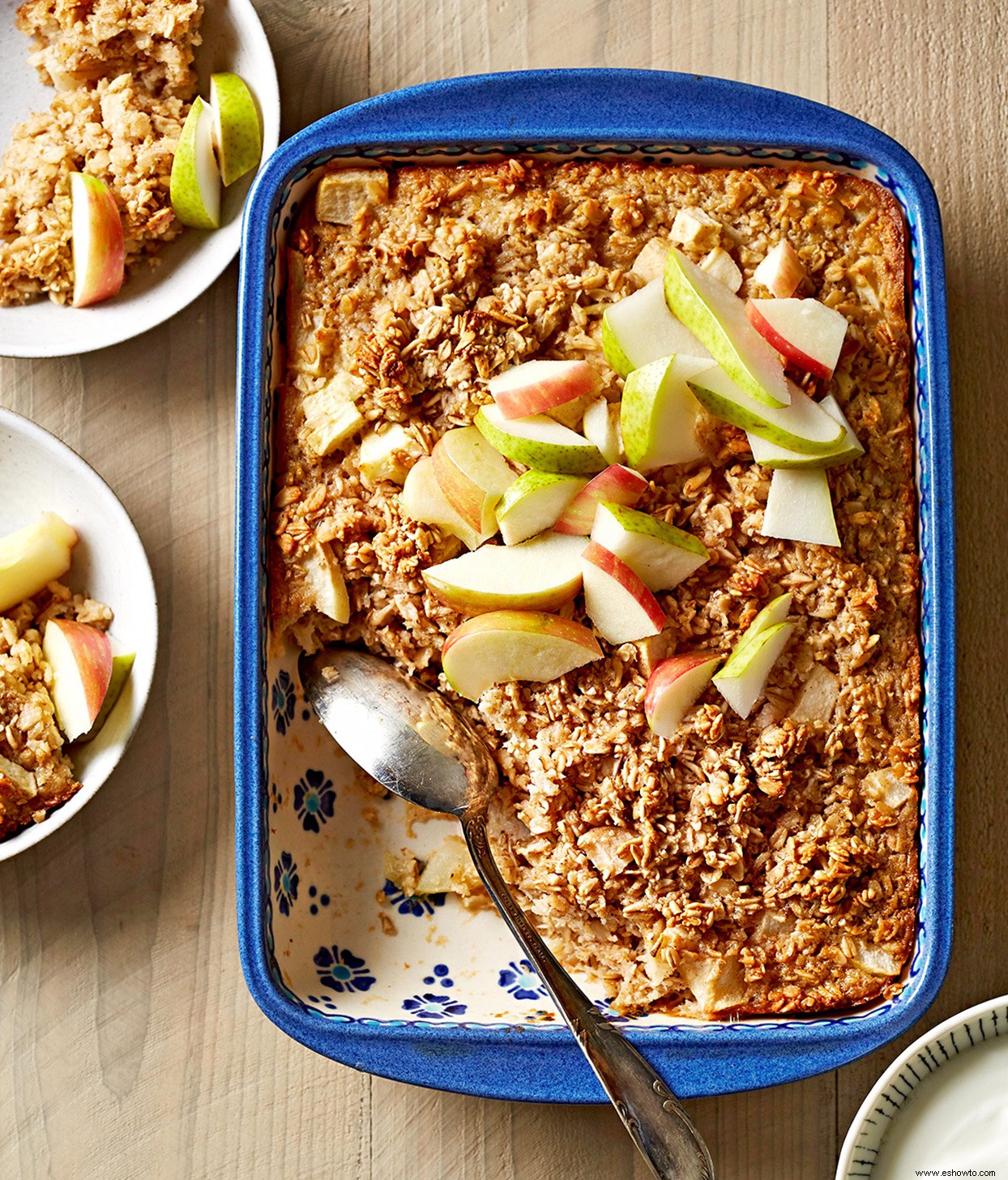 Avena al horno con fruta fresca 