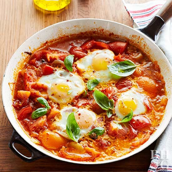 Shakshuka con focaccia 