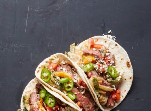 Tacos de Bistec de Falda con Rajas (Poblanos Cremosos y Cebolla) 