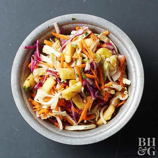 Ensalada De Repollo Morado Y Piña En Escabeche 